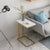 Lexus Side Table in Stainless Steel with Marble Top