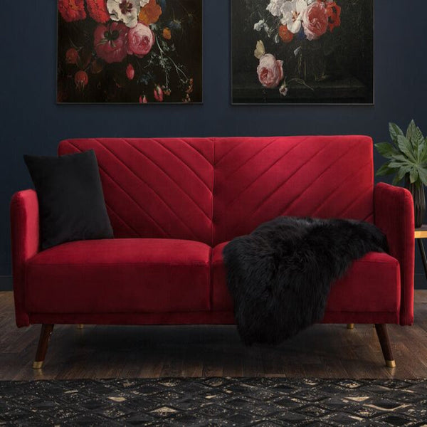 Uniline Luxury Mid-Century Sofa In Suede